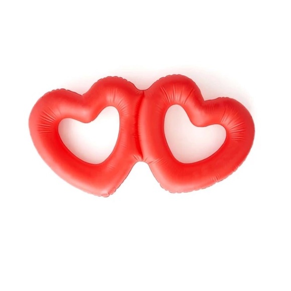ban.do Other - Red Hearts Double Pool Floaty Inner Tube Pooltime Vacation Valentines Love NWT